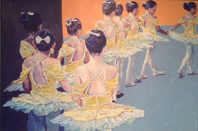 "Little Yellow Ballet Girls" //Oil on Panel// by 3rd Edition Finalist, Richard Barnett