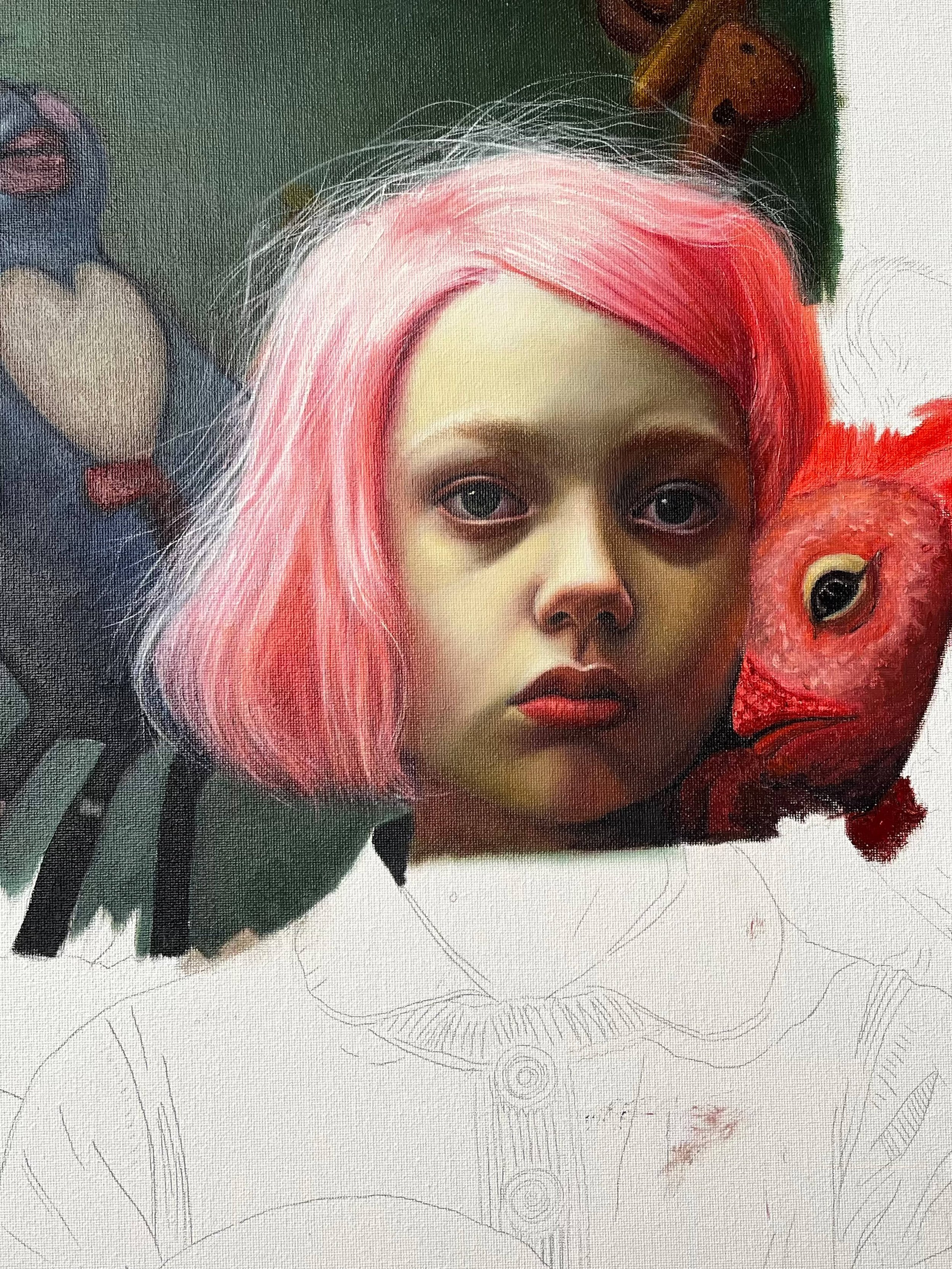 “Mysterious Allies” (Detail 3)  Oil on Canvas  By Sofía Ruiz
