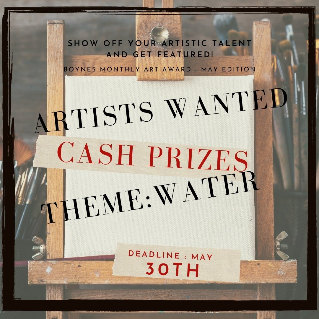 Love art? ✅⁠
Create art? ✅⁠
This month's theme is &quot;Water&quot; and we can't wait to see how you inspire us with your work!⁠
3 artists from around the world will win $100 USD, a published interview, features in our newsletter to almost 40,000 art