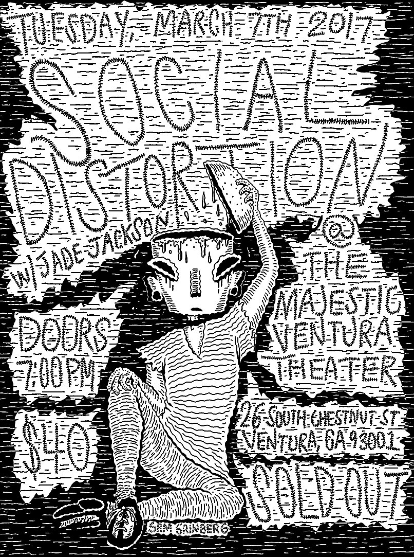  Flyer for Social Distortion at The Majestic Venture Theatre in Ventura, CA 