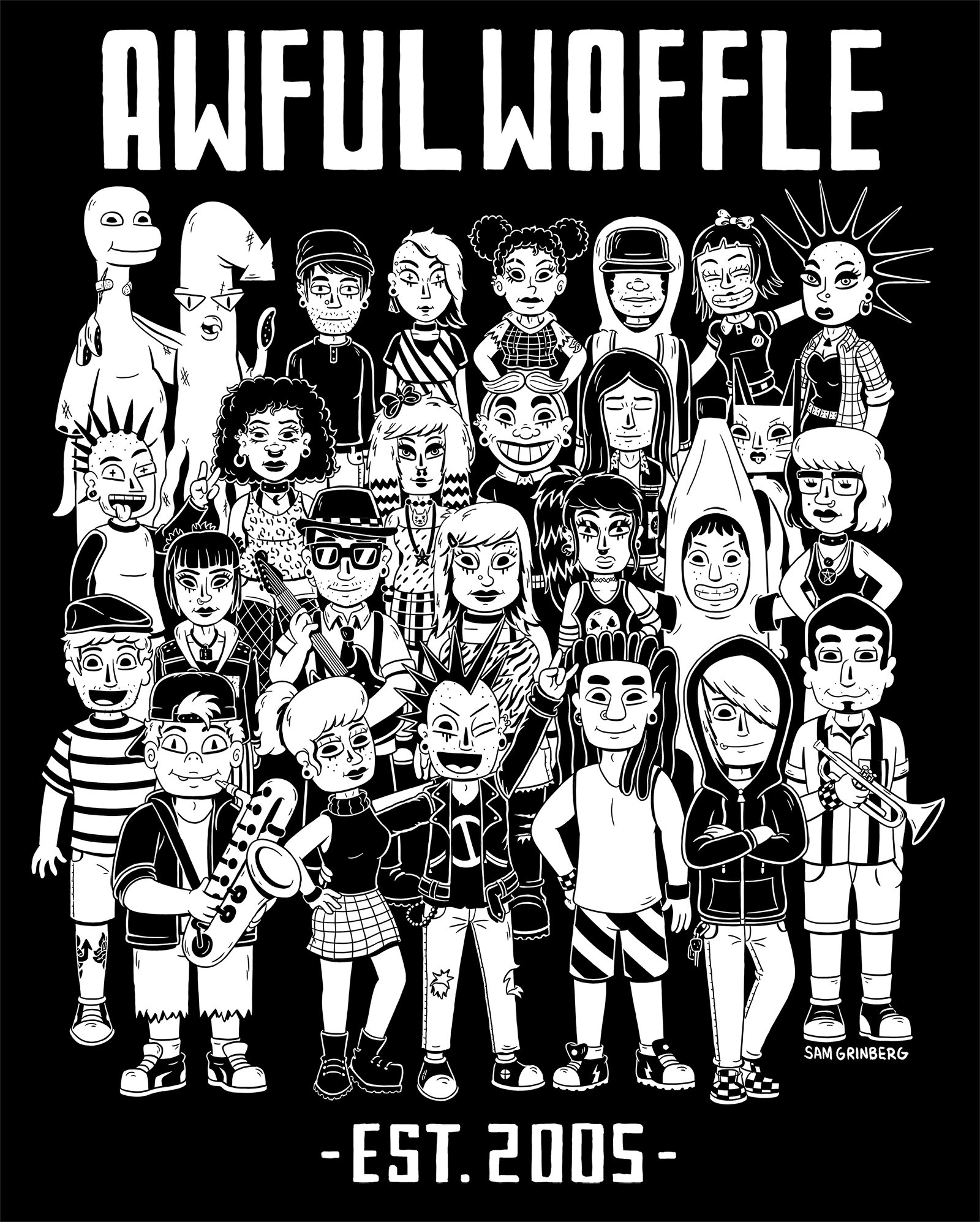 Poster and Tee Design for NJ ska band "Awful Waffle"