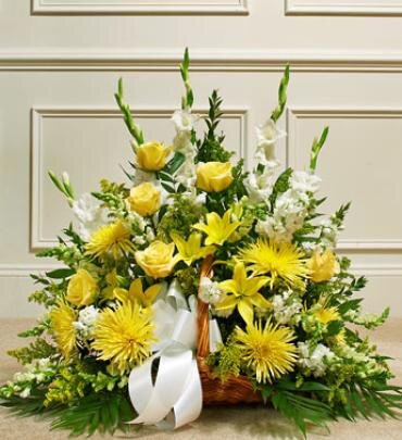 yellow roses and white glads.jpg