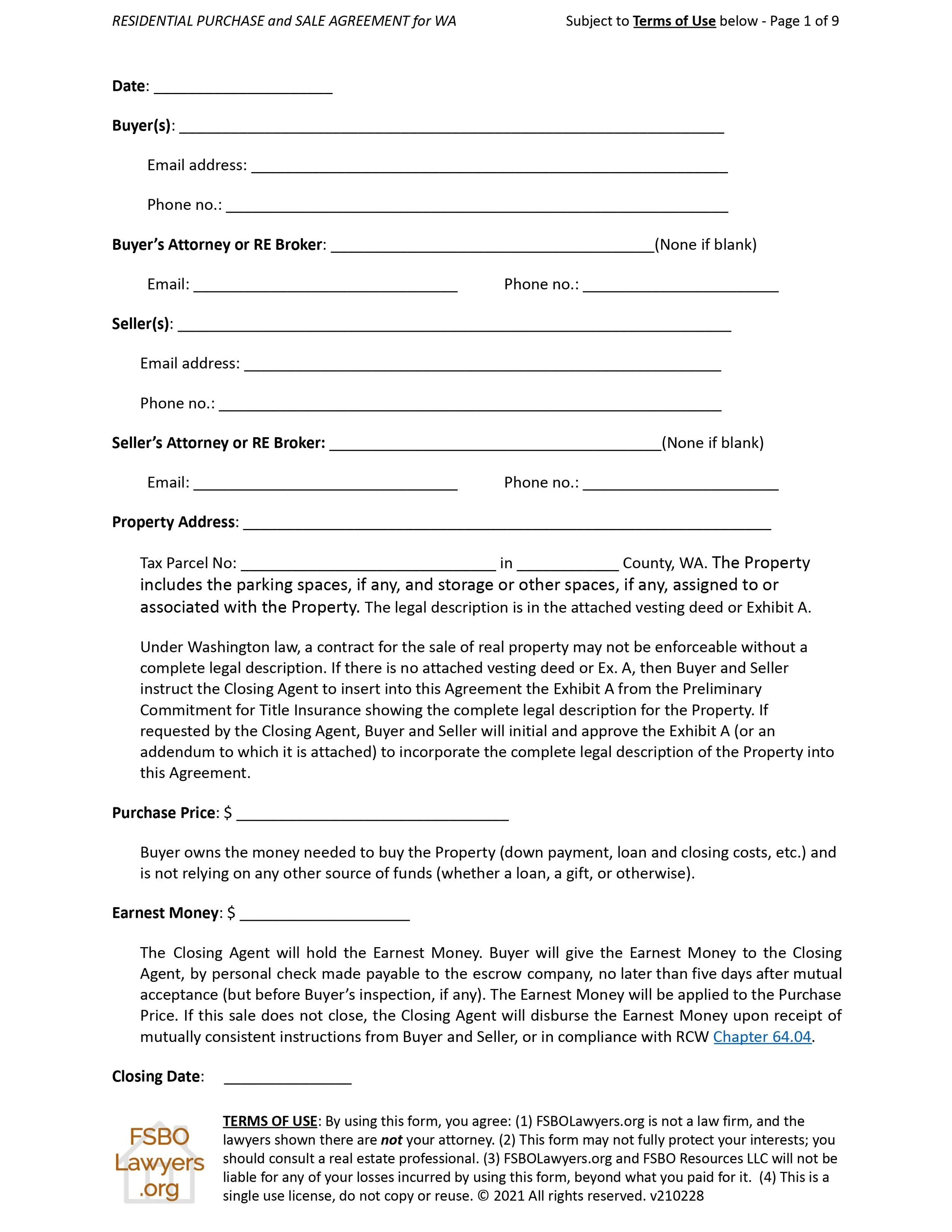 Free RE Forms — FSBOLawyers.org