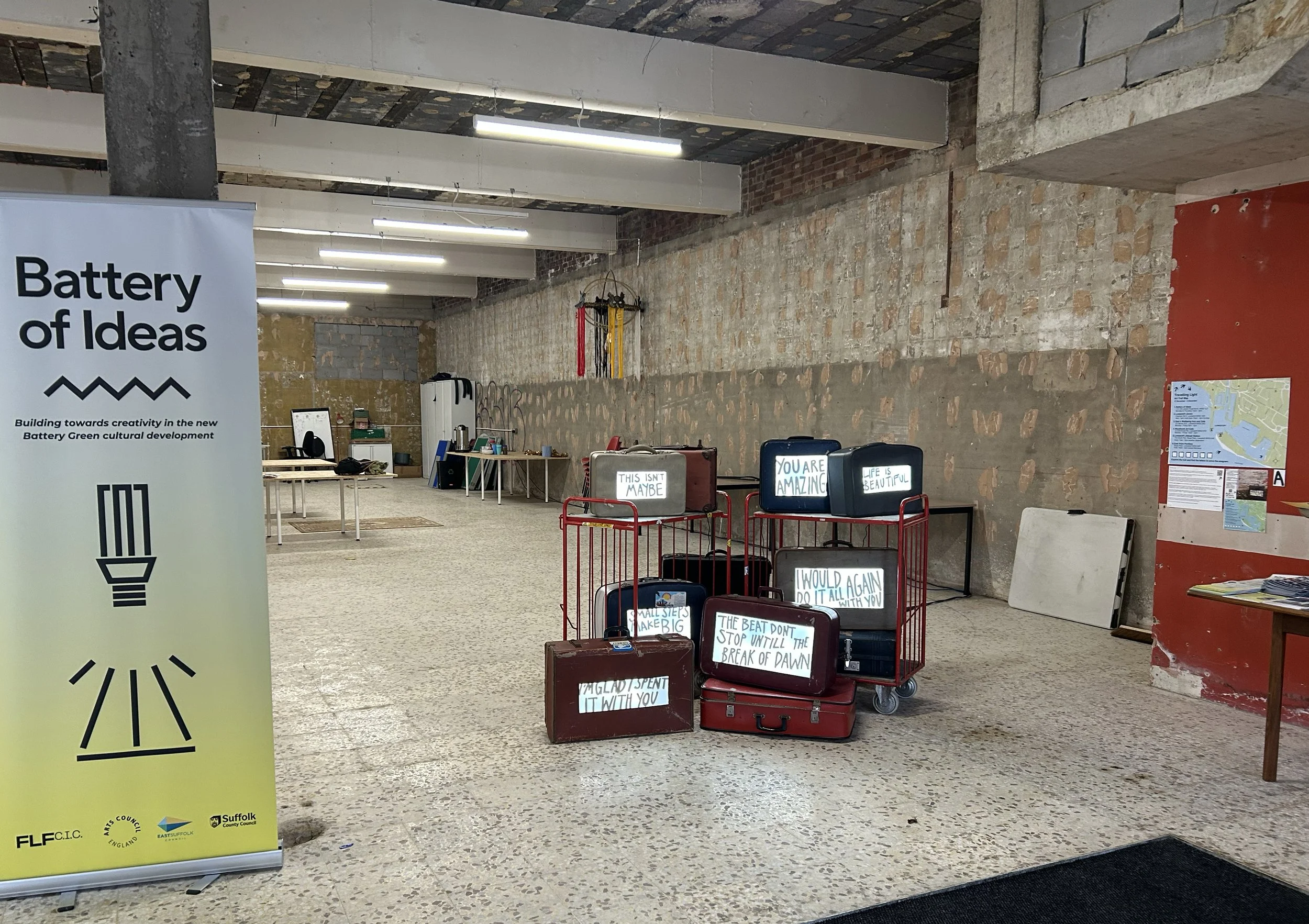 Travelling Light at the Battery of Ideas