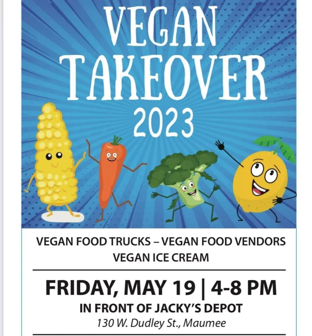 Vegan Takeover is TODAY in front of Jacky&rsquo;s! 4-8 pm! Rain or shine! 

Grab scoop of vegan ice cream from Jacky&rsquo;s!

Get dinner from @theleafandseed_ or @franklypbk or pick up some baked goods from @vegan_taste419 

@pantlessbrands  has an 