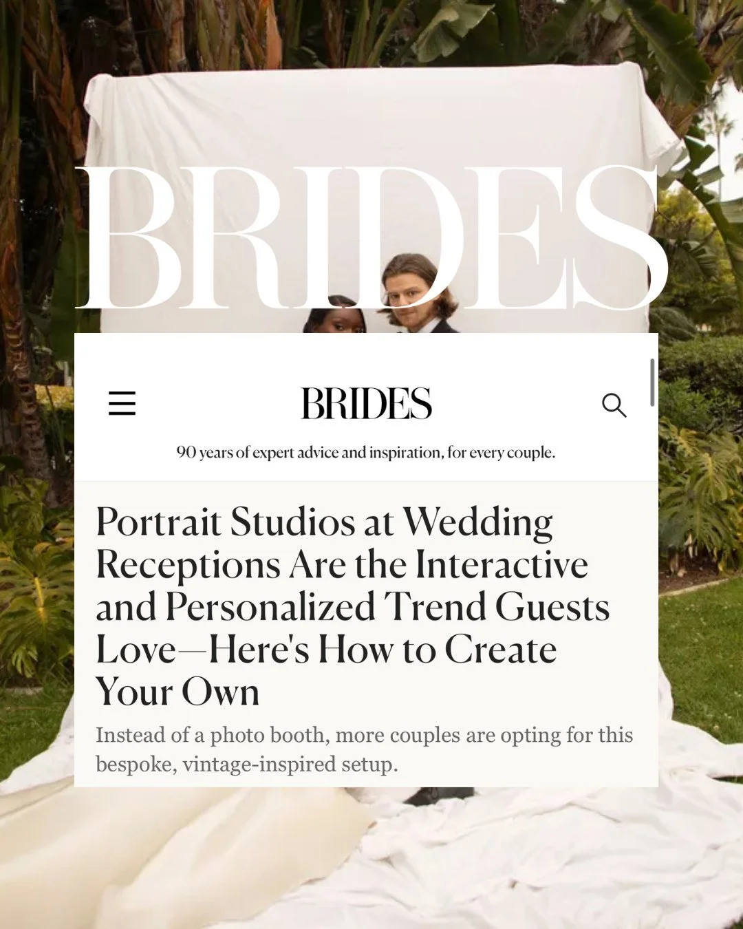 Portrait Studios at wedding receptions are the new thing -- here's how to create your own 🤍 

Guests love this interactive and personalized trend popping up in weddings this year -- read how to bring your own to life in this full online feature!

Co