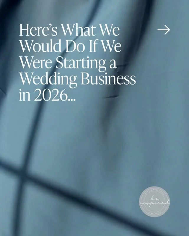 Going viral isn't the strategy. Becoming known is.

If we were starting a wedding business in 2026, here's where we'd put our energy:

&rarr; Building visibility that works across every channel, not just one
&rarr; Investing in press features that do