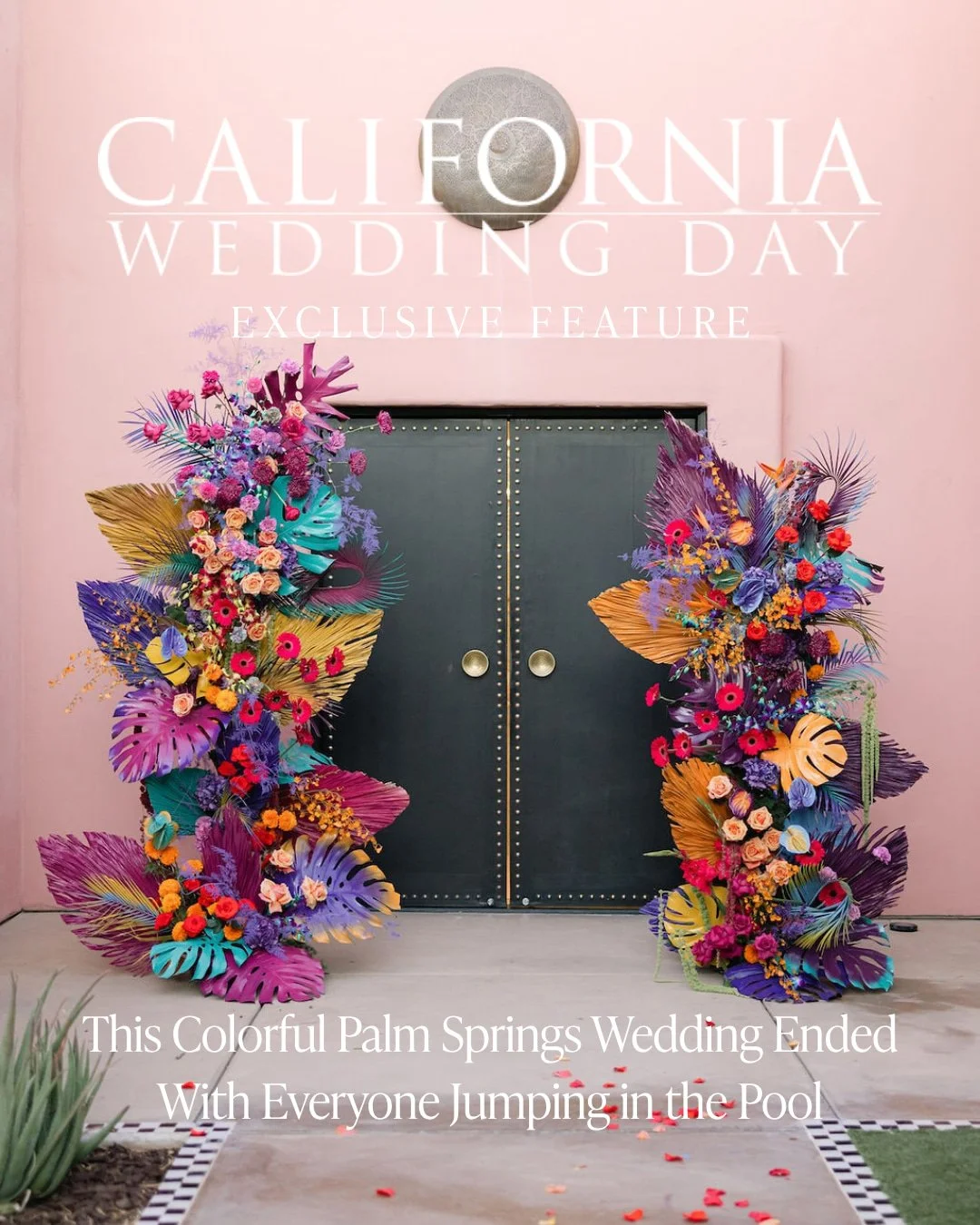 This colorful Palm Springs wedding ended with everyone jumping in the pool 🩷 

We're thrilled to have placed @coj_events in an exclusive online feature on @californiaweddingday!

Swipe to see the colorful details and read the full story live on Cali