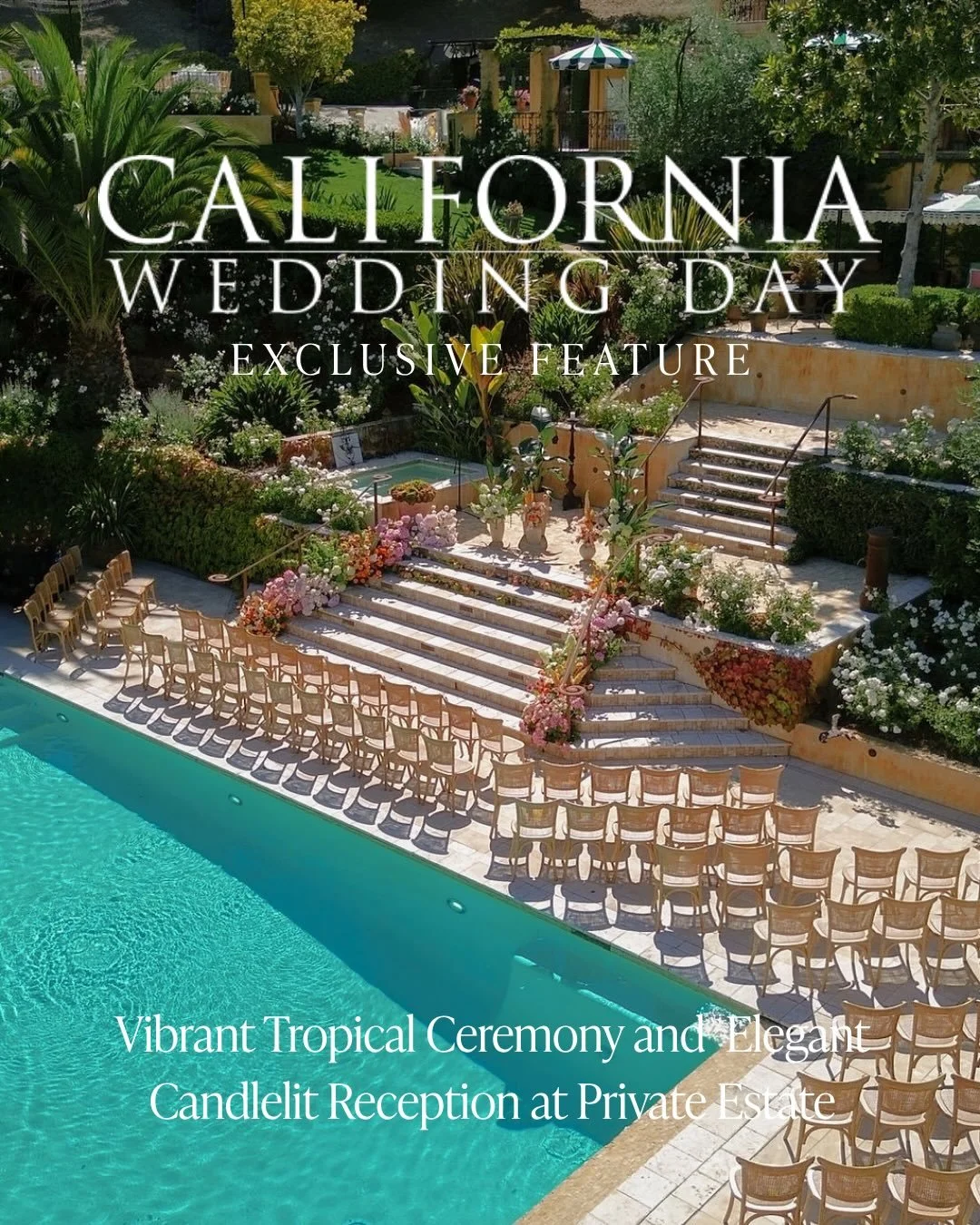 This wedding day took place poolside, with playful details and a tropical feel 🩷 🌴

We&rsquo;re so excited to have placed @roqueevents on @californiaweddingday where you can read the full story about this weekend in the online feature!

Planning &a