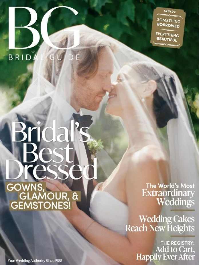 Featured in print on the Fall 2026 issue of @bridalguide, on stands everywhere 🤍 

We are beyond thrilled to have our talented clients @_eleganteweddingsandevents @gldneventsco @lostinlove_photography placed within a multi-spread feature in this sea