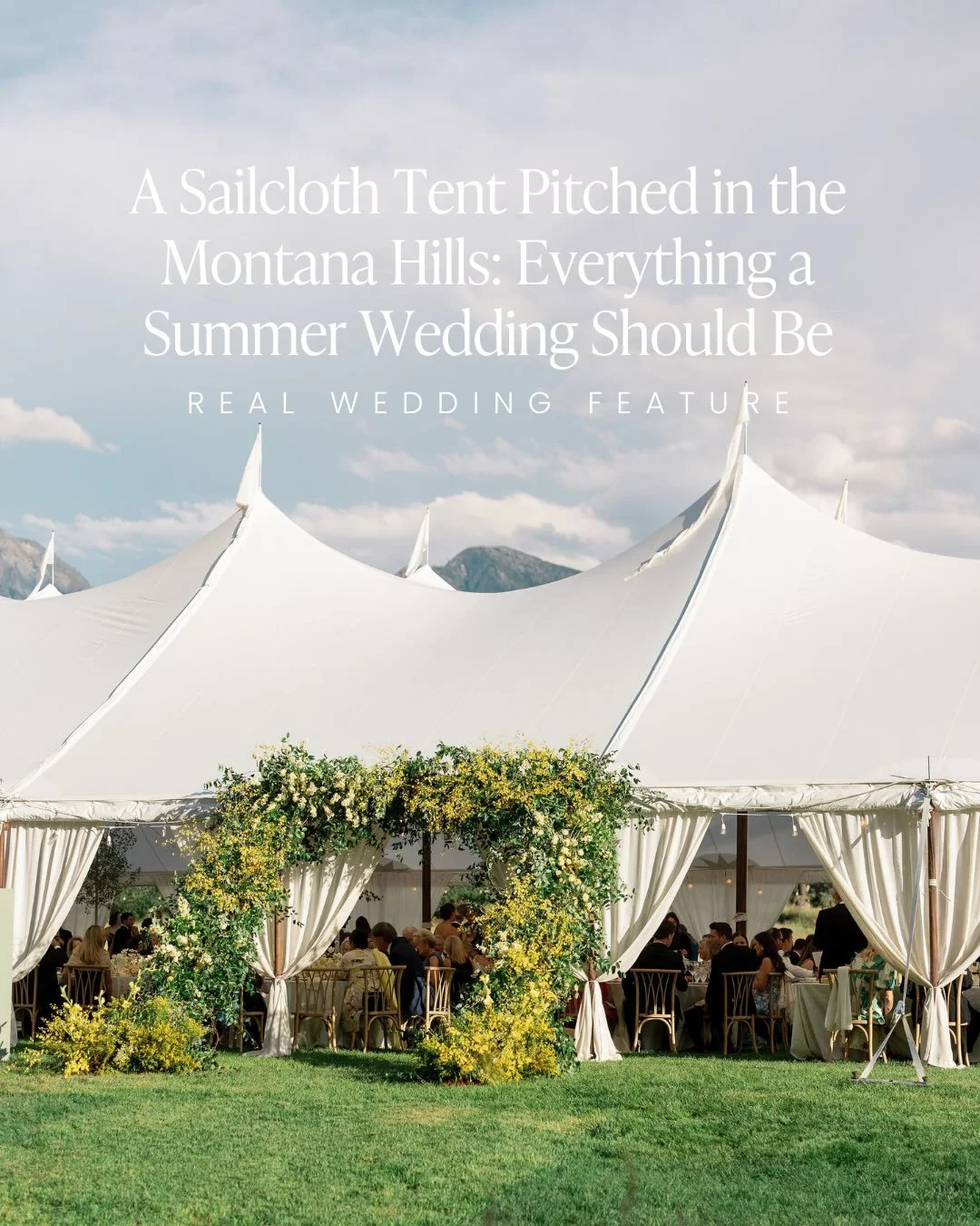 This butter yellow garden party wedding took place at the groom&rsquo;s family residence in Paradise Valley, Montana 💛

So happy to have @bash_eventproductions placed on @stylemepretty, where you can read the full story and see all of the beautiful 