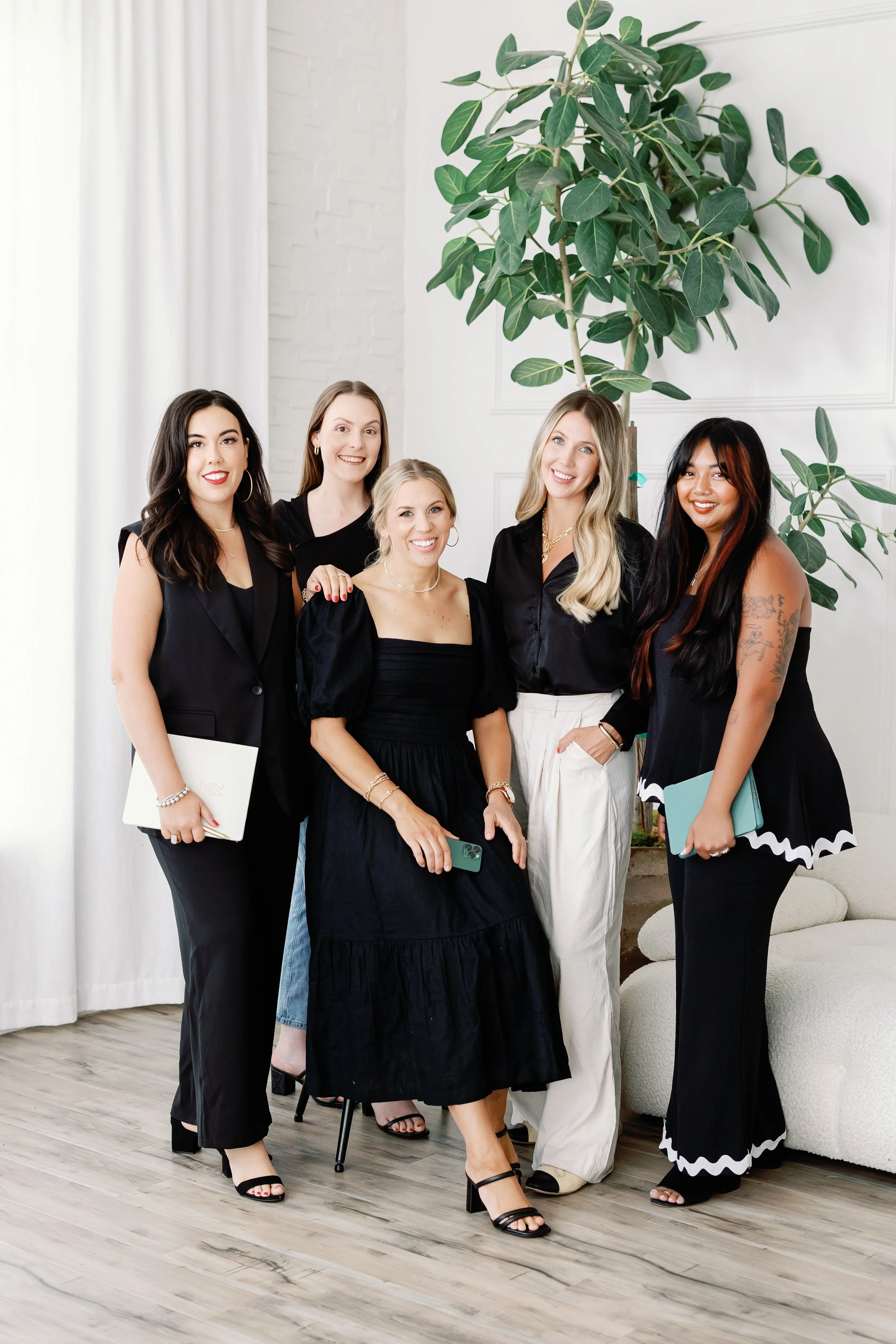 Be Inspired PR team portrait for a wedding PR agency helping wedding businesses grow through press, SEO, Pinterest, and marketing strategy