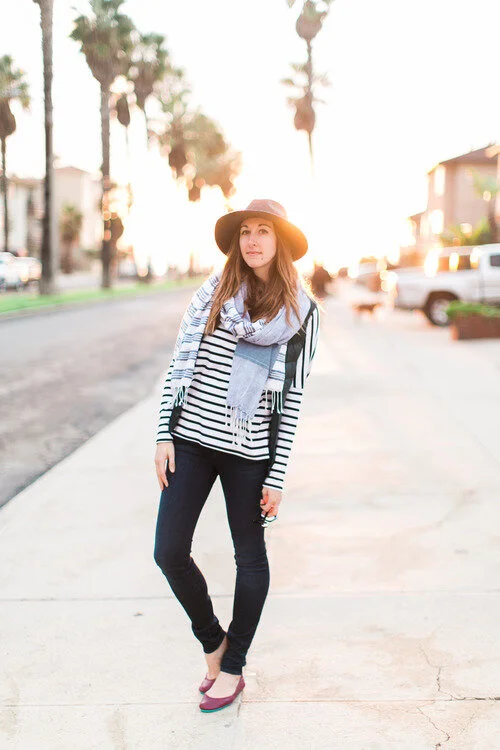 OUTFIT | Stripes, Skinnies + Tieks