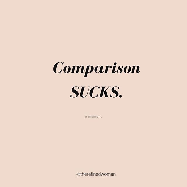 Double Tap if you struggle with comparison + jealousy!
.
I might as well have said: double tap if you are you human!! Comparison does a few things:

1. Comparison keeps me stuck in PRIDE: because I&rsquo;m either elevating myself over another or putt