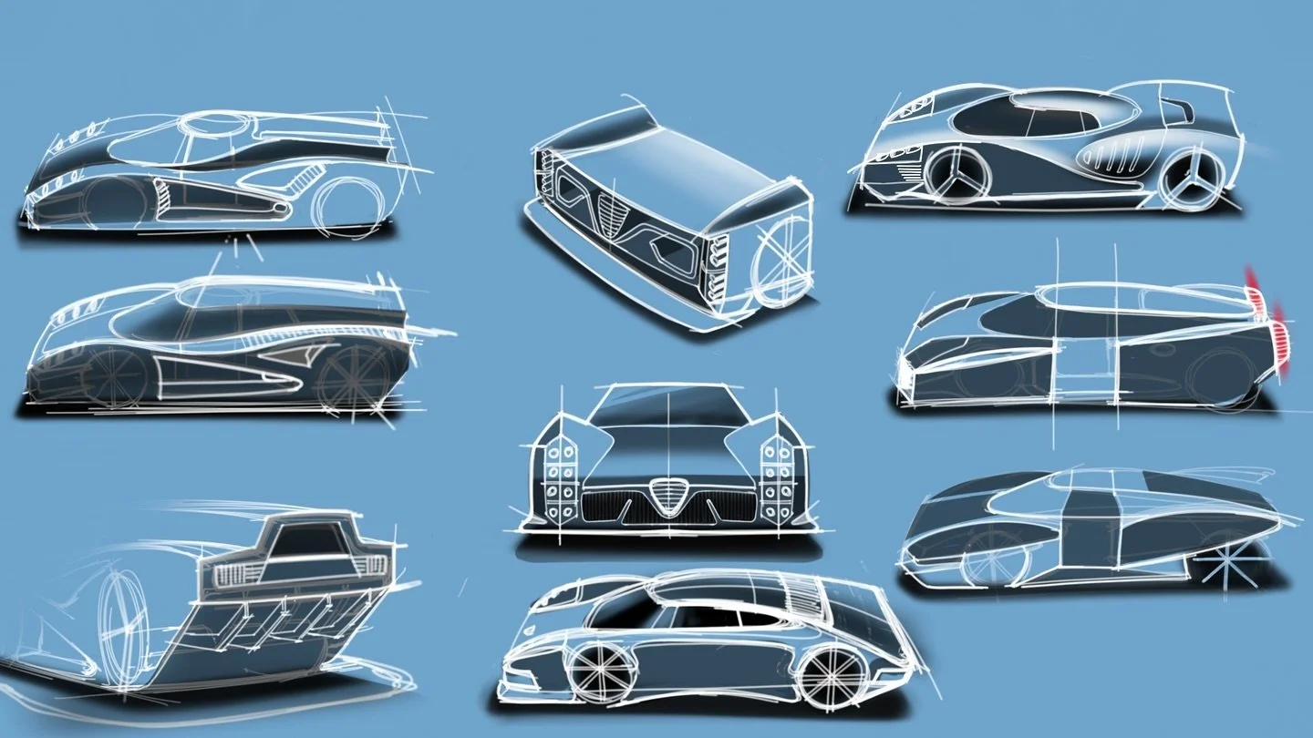 Here&rsquo;s some Quick Ideation sketches while we wait for the new Jaguar reveal on December 2nd.  Exploring themes.  Keeping it rough and don&rsquo;t go for the finishing touches.  Do as many as you can.  Don&rsquo;t get stuck trying to fix one.  T