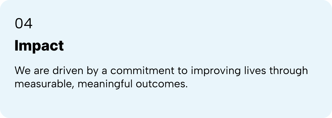 Description of values - impact