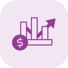 Financial chart icon