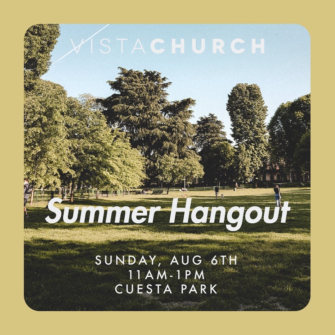 🚨This Sunday only, we&rsquo;ll be meeting at Cuesta Park at 11am for a summer hangout!🚨 We will not be at the Octagon Barn. There&rsquo;ll be sandwiches, games, and more at the park! See you then!