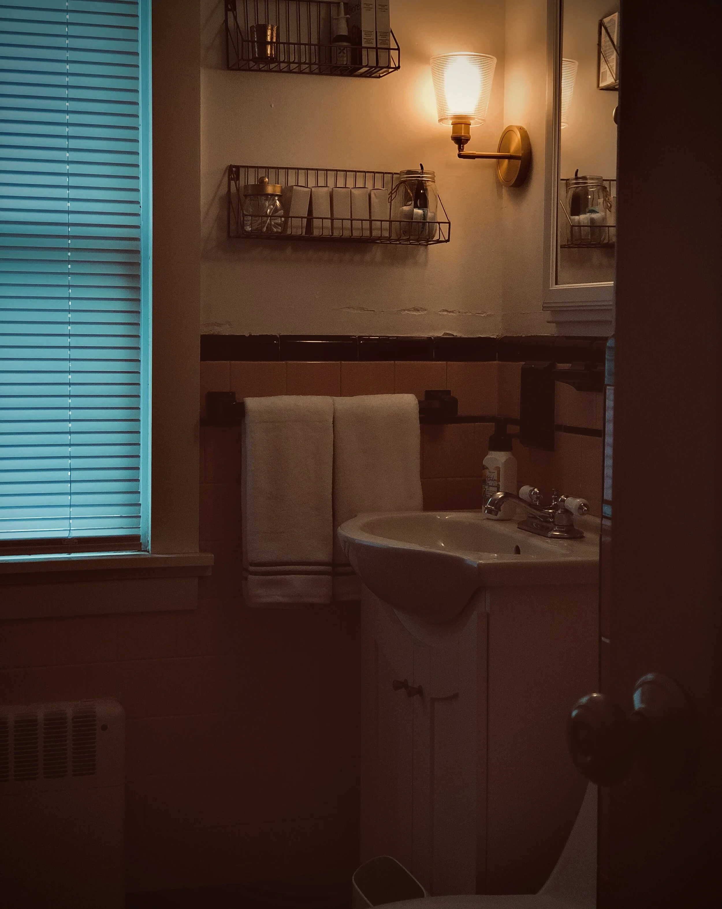 Older bathrooms are charming but can have older galvanized pipes.