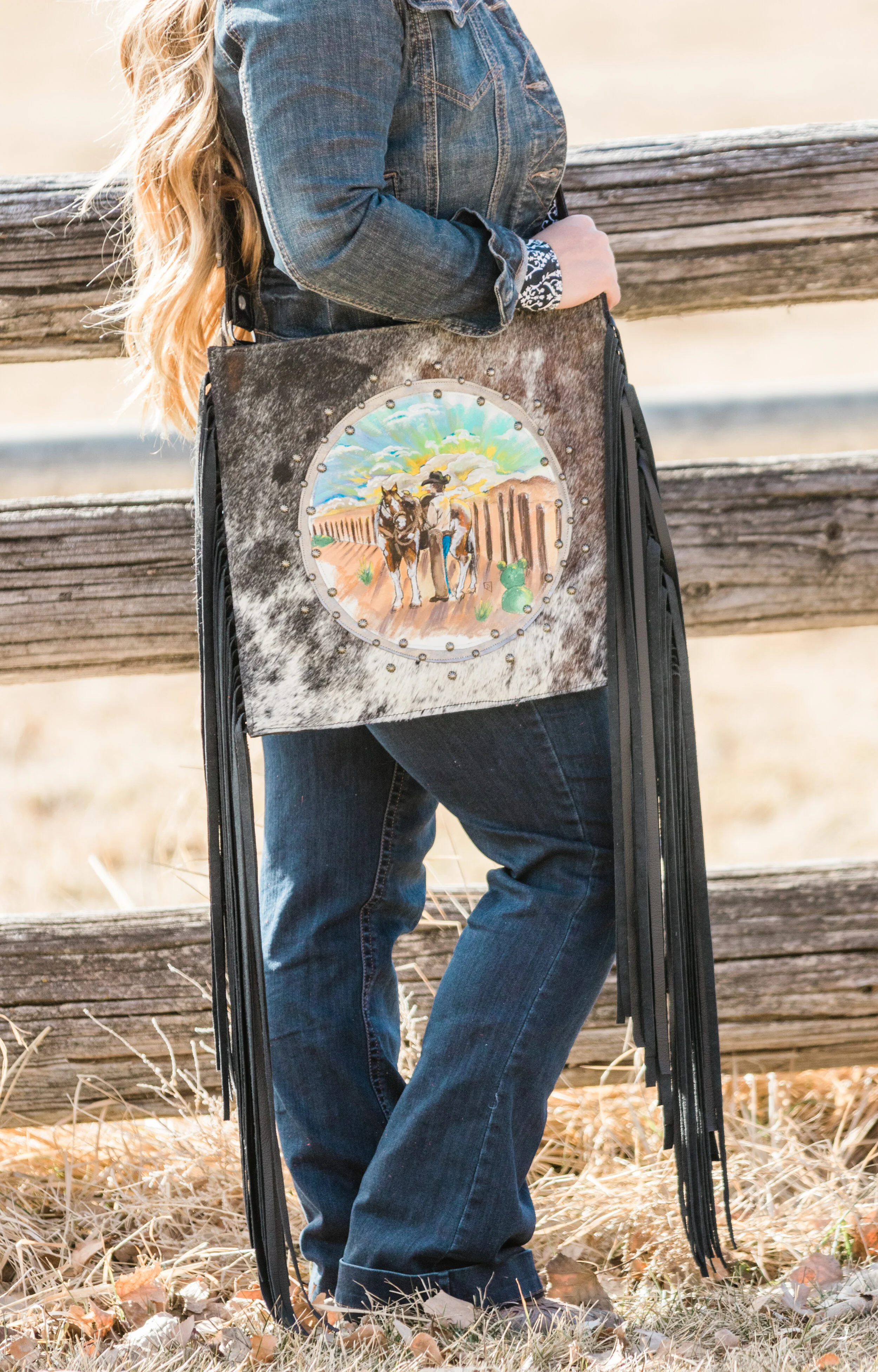 "Paint"ed Sunrise Cowboy Purse