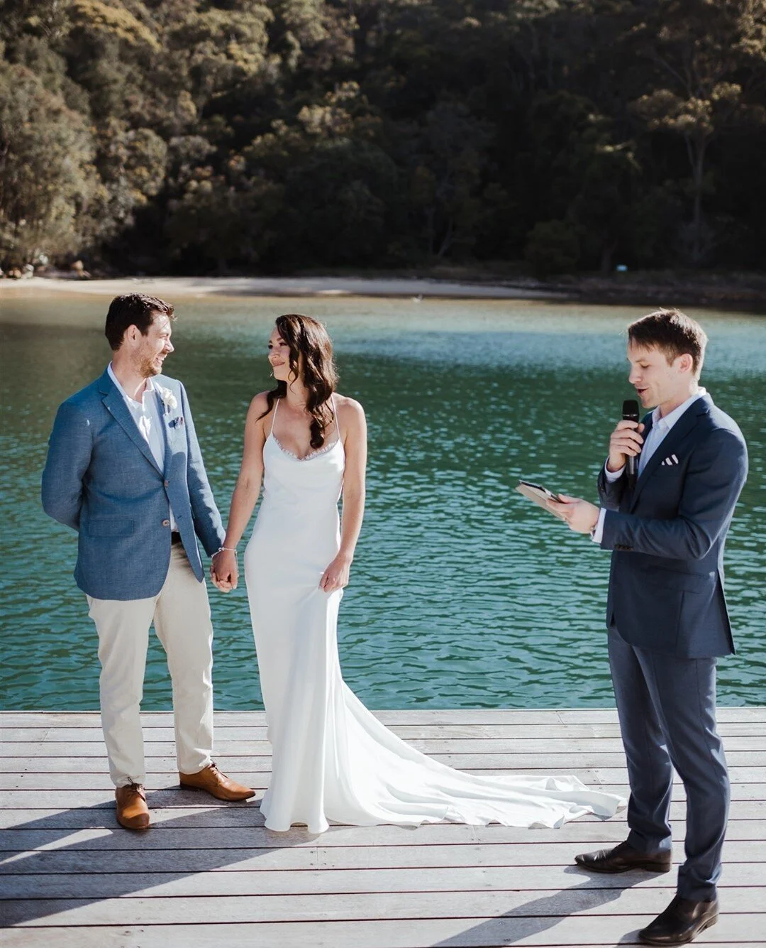 Awesome Ceremony Checklist:⁠
Water views: ✅⁠
National Park Vibes: ✅⁠
Gorgeous boat: ✅⁠
Legendary Couple: ✅⁠
Perfect weather: ✅⁠
Rad guests: ✅⁠
Live music: ✅⁠
Gazza didn't drop the ring overboard: ✅