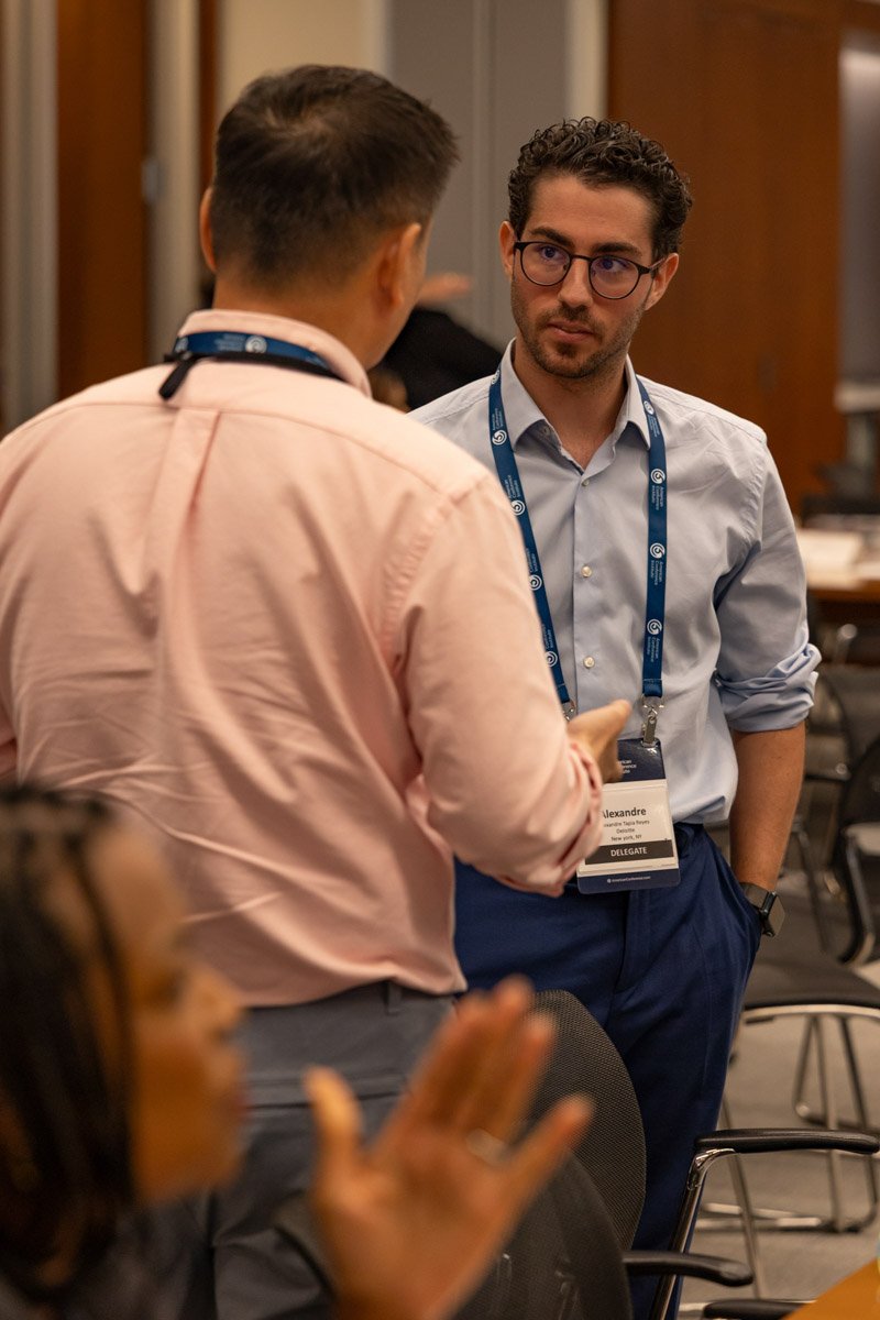 Executive networking during ACI's Trade Compliance Tech conference in New York City