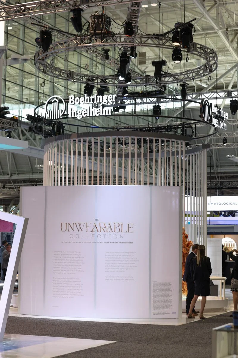 Busy medical exhibitors showcasing at the Boston Convention and Exhibition Center