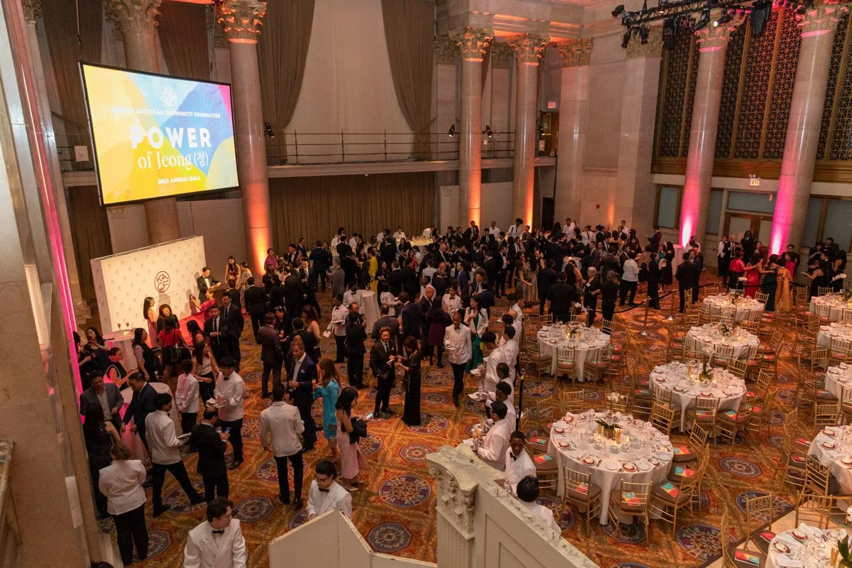 KACF Gala guests networking in a grand event room at Cipriani Downtown Manhattan