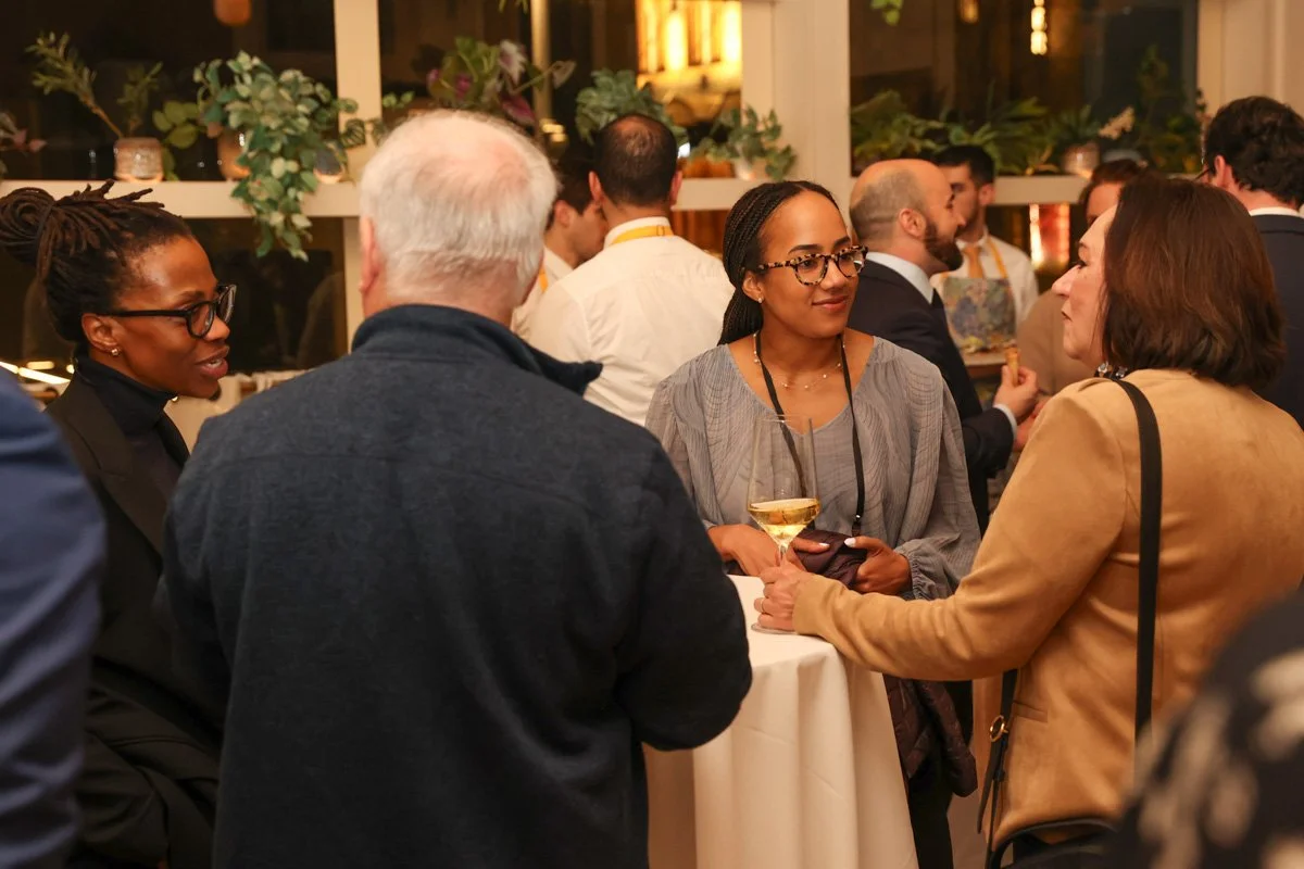 female corporate executives discussion in new york city