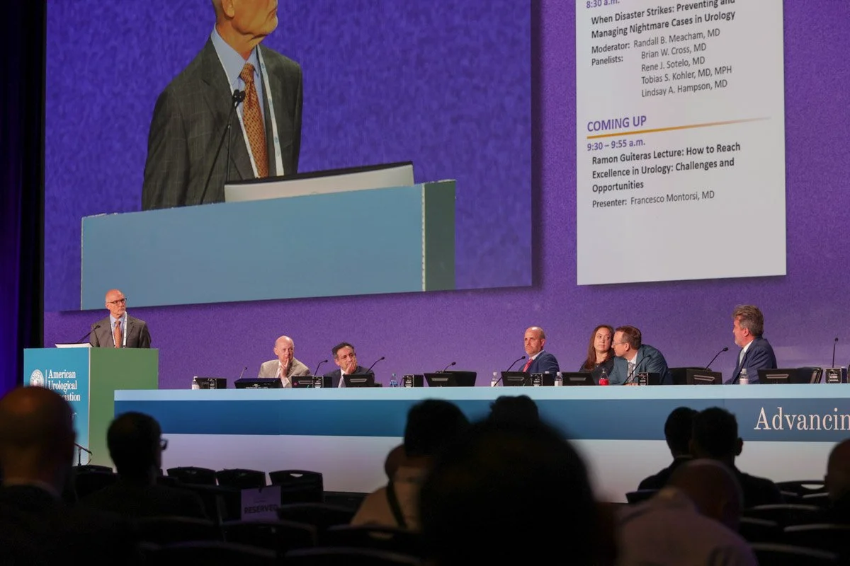 a dicussion panel in the American Urological Association Meeting in the New Orleans Ernest N. Morial Convention Center 