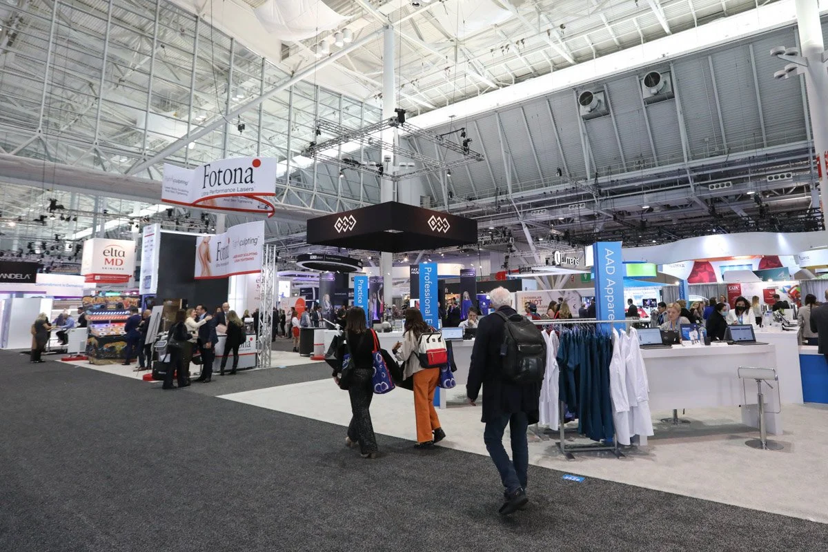 Busy medical exhibitors showcasing at the Boston Convention and Exhibition Center