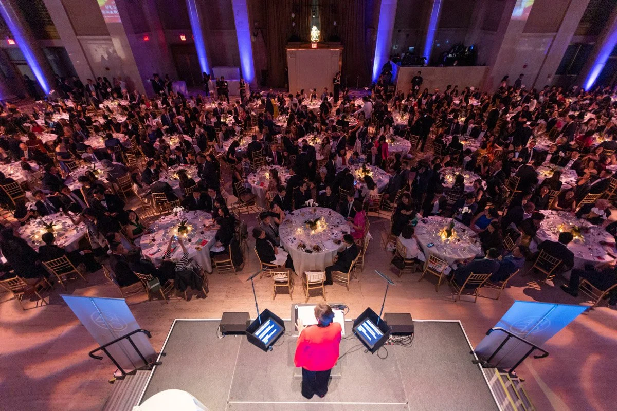 KACF Gala speaker addressing a large audience at Cipriani Downtown Manhattan
