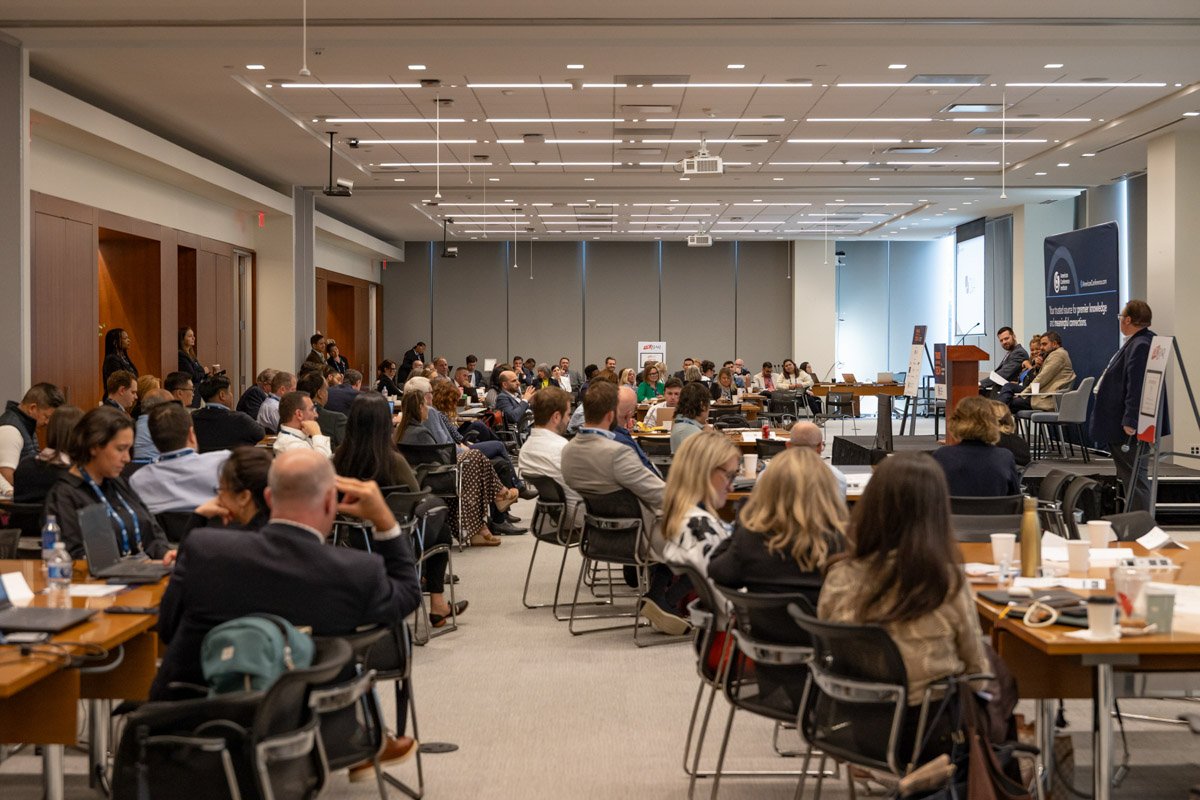 Keynote speaker presenting during ACI's Trade Compliance Tech conference in NYC