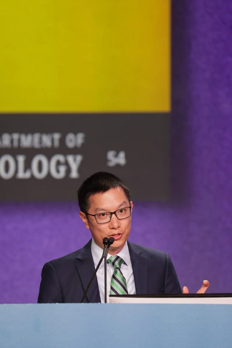 speaker presenting in a panel in the American Urological Association Meeting in the New Orleans Ernest N. Morial Convention Center 