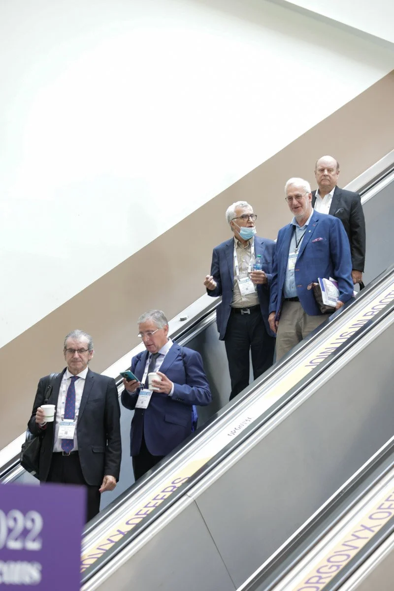 guests taking escalators at the American Urological Association Meeting in the New Orleans Ernest N. Morial Convention Center 