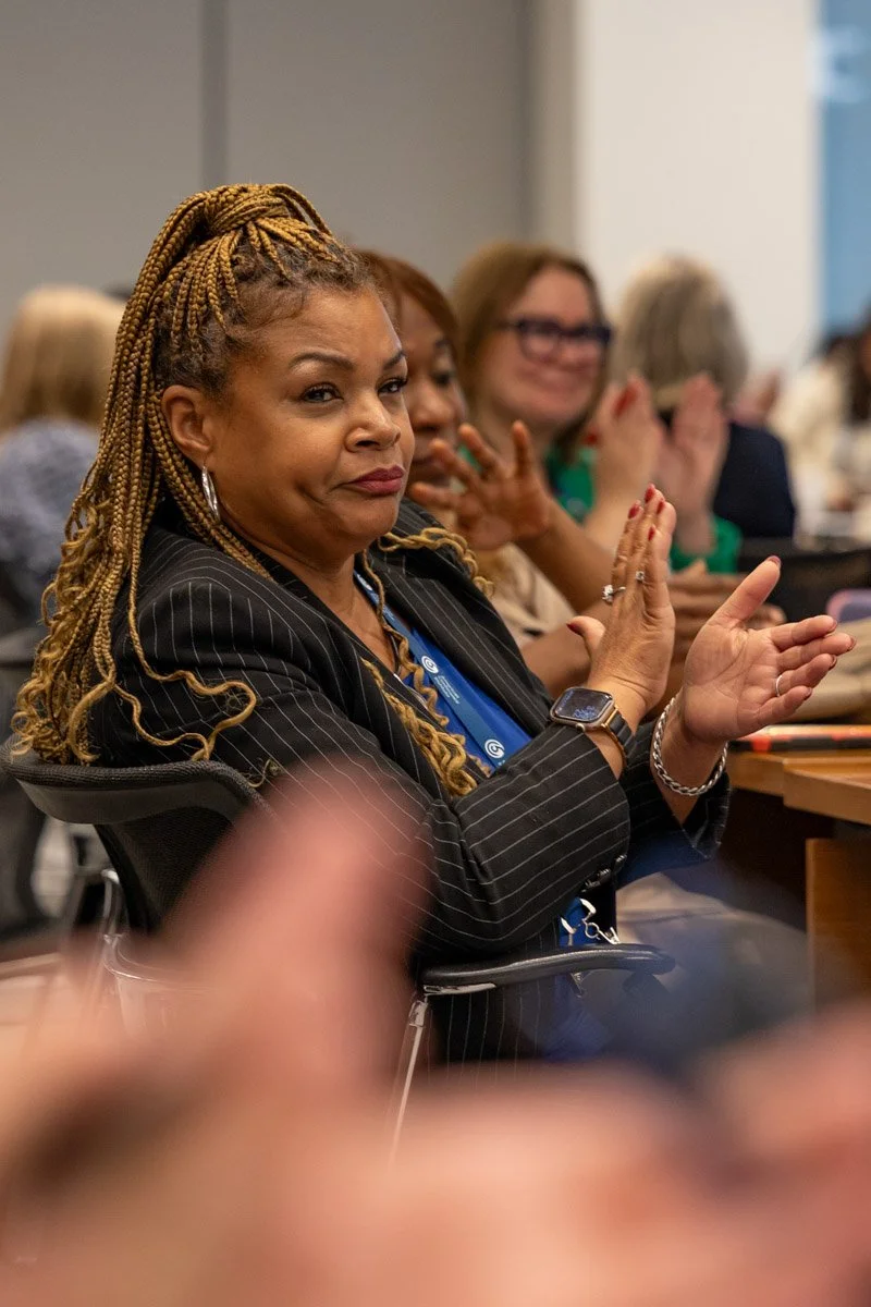 Audience applauding during a keynote presentation at ACI's Trade Compliance Tech conference in New York City.