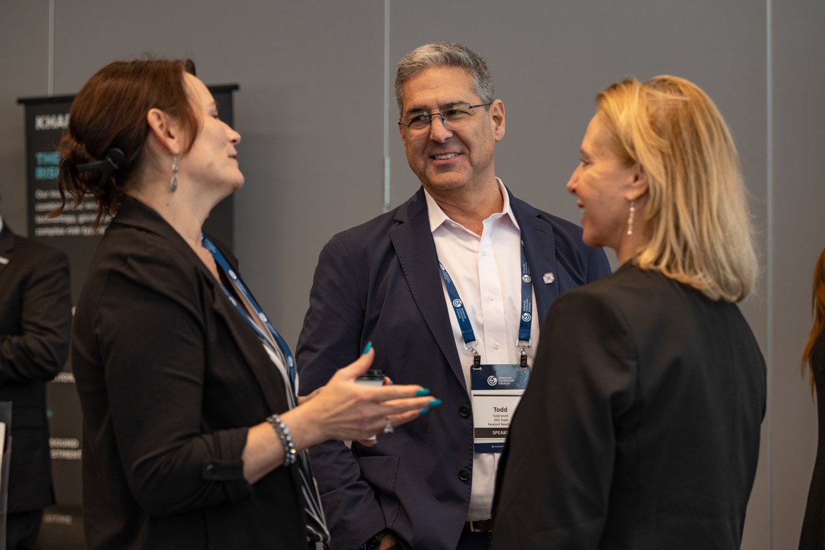 Executive networking during ACI's Trade Compliance Tech conference in New York City