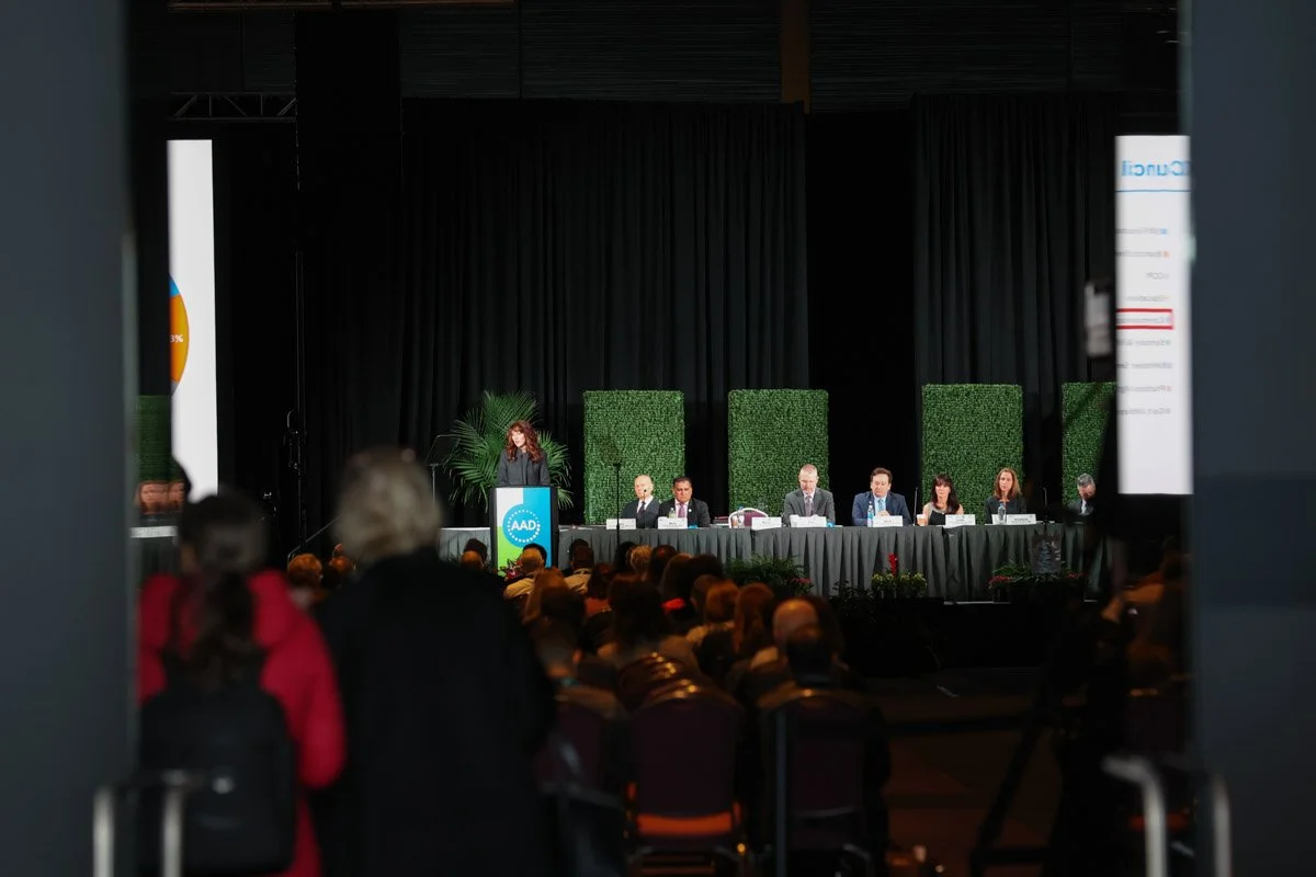 Executive keynote address at a corporate convention at the Boston Convention and Exhibition Center in Boston