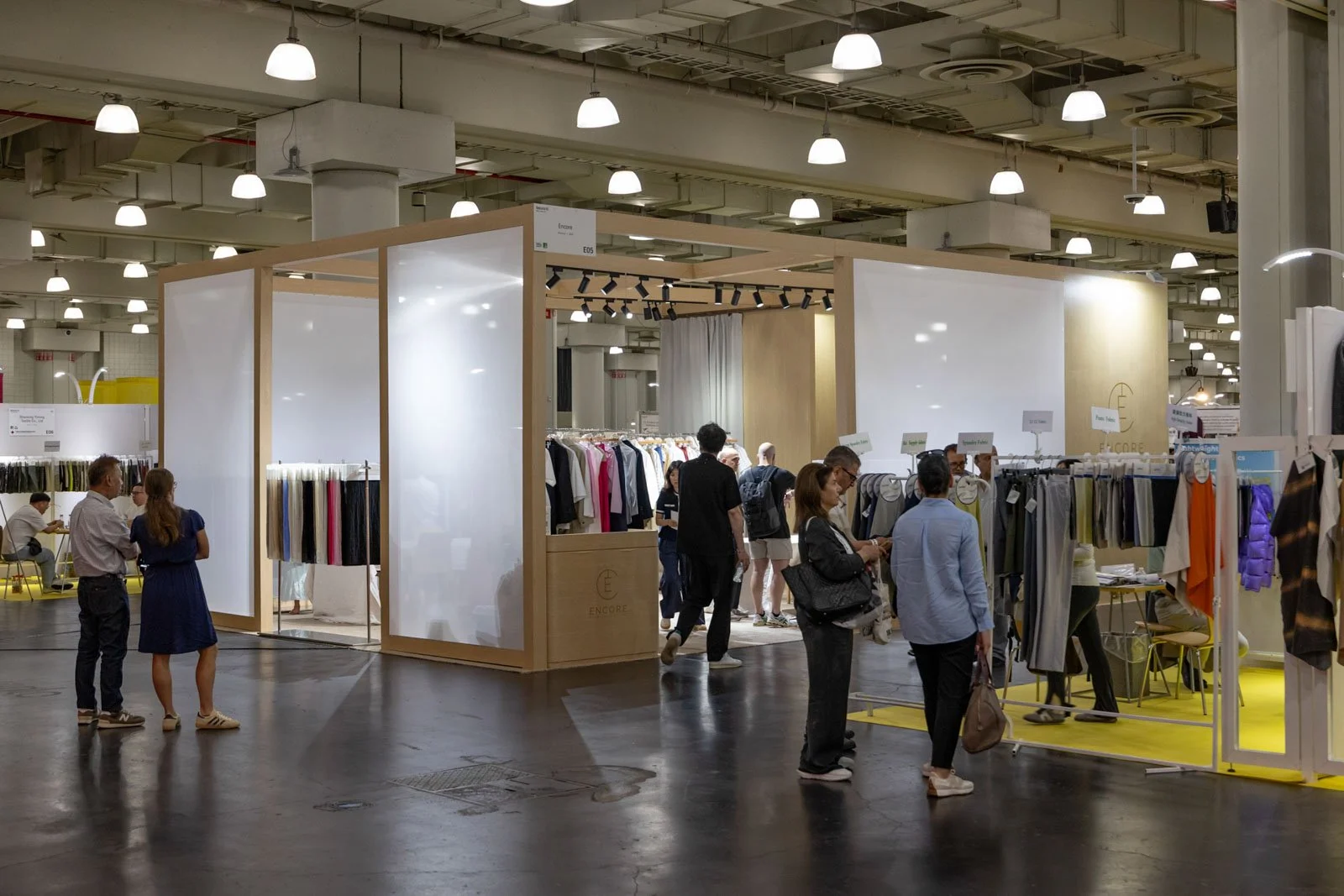 Busy Texworld NYC exhibition floor at Javits Center