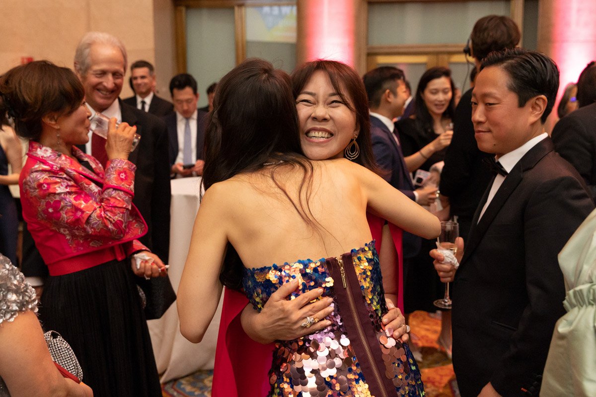 KACF Gala guests hugging at Cipriani Downtown Manhattan