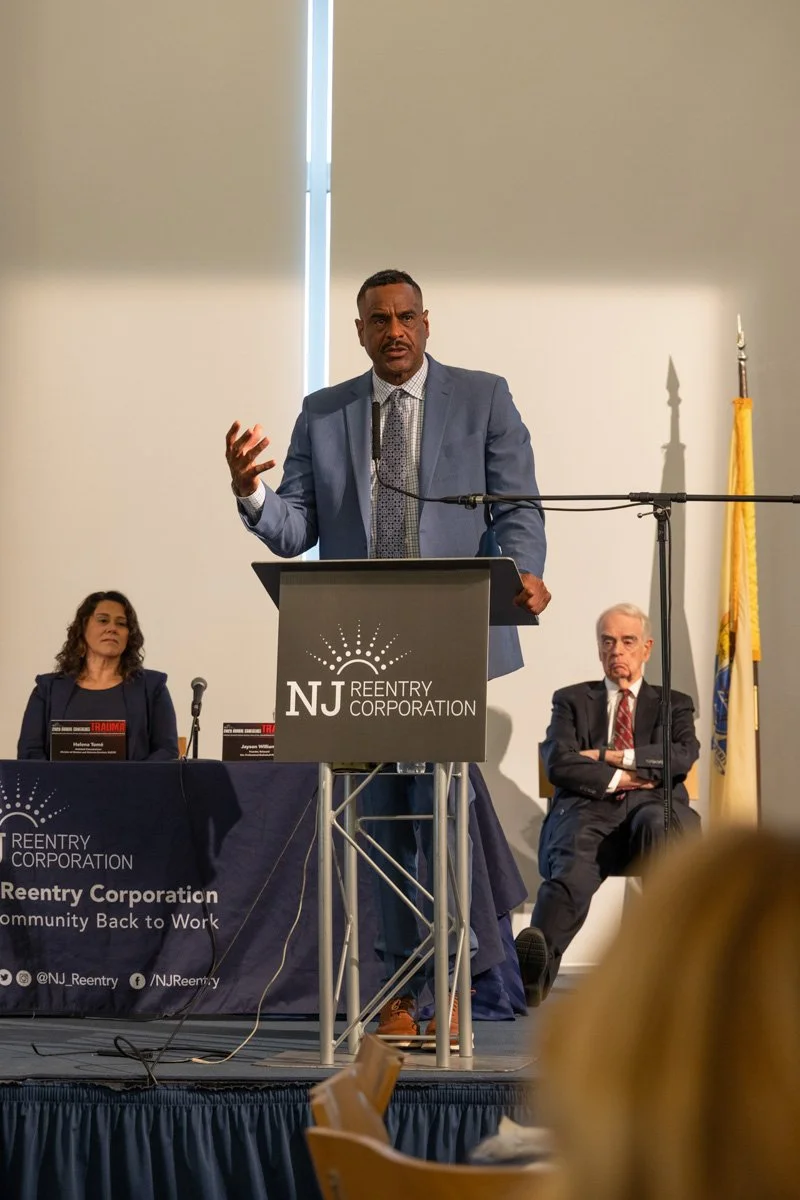 former professional athlete speaking at a nonprofit conference in jersey city