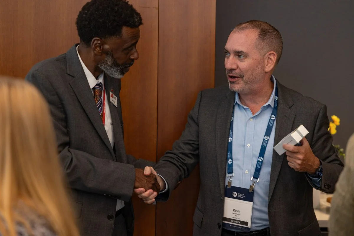 Executive networking during ACI's Trade Compliance Tech conference in New York City