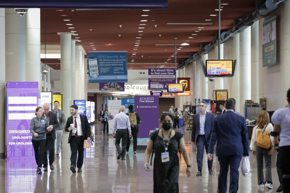guests walking in the halls at the American Urological Association Meeting in the New Orleans Ernest N. Morial Convention Center 