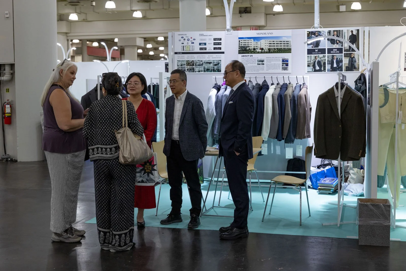 Texworld NYC exhibitors networking at Javits Center