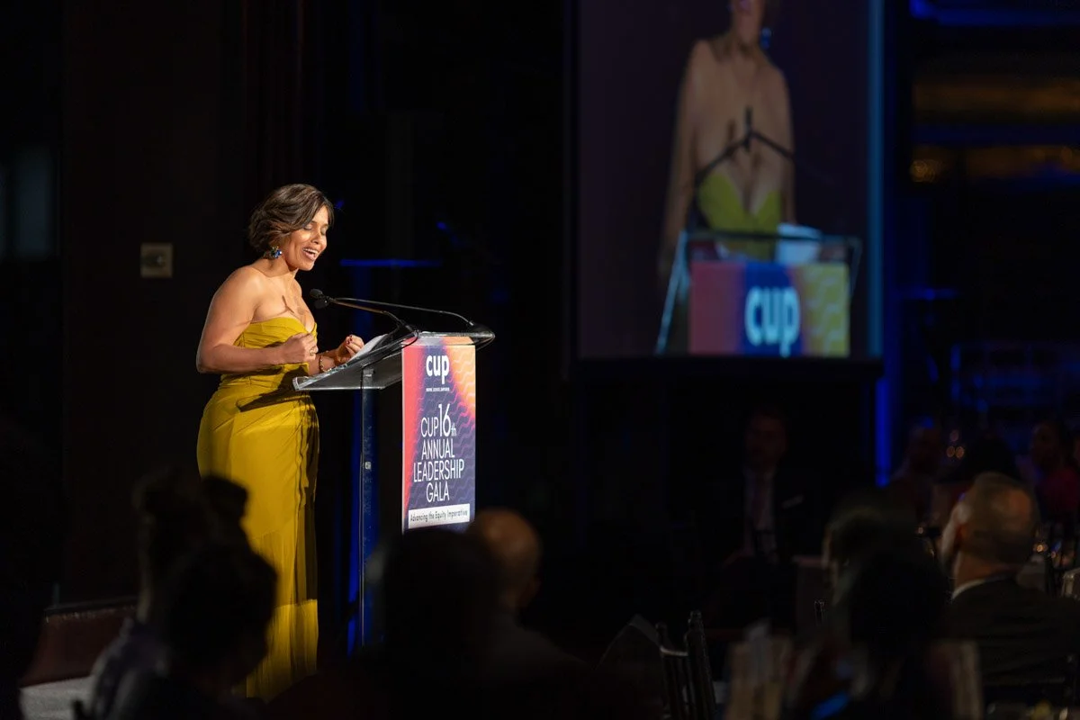CUP Gala speaker addressing the audience at Mandarin Oriental in Manhattan