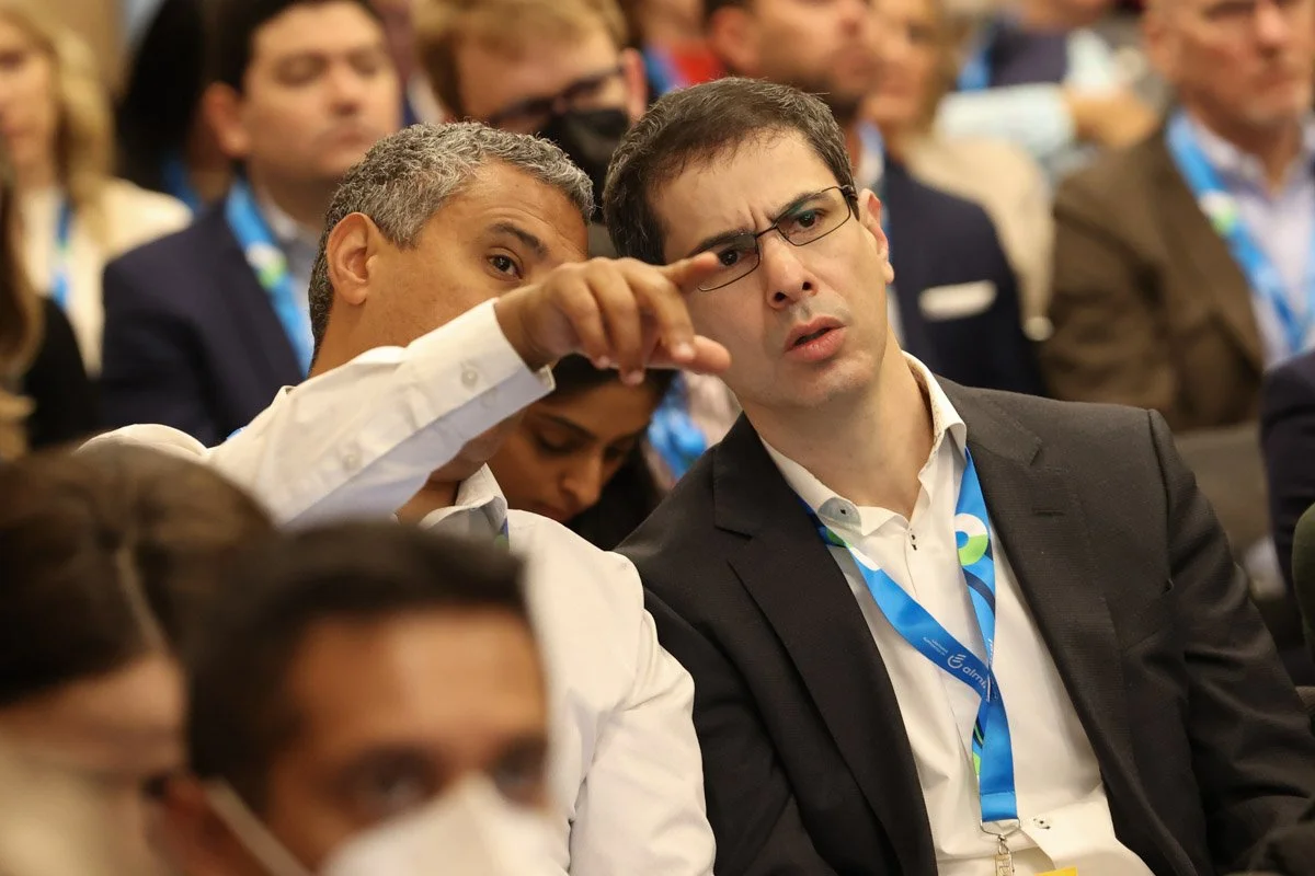 audience paying attention to the speakers at the Boston Convention and Exhibition Center