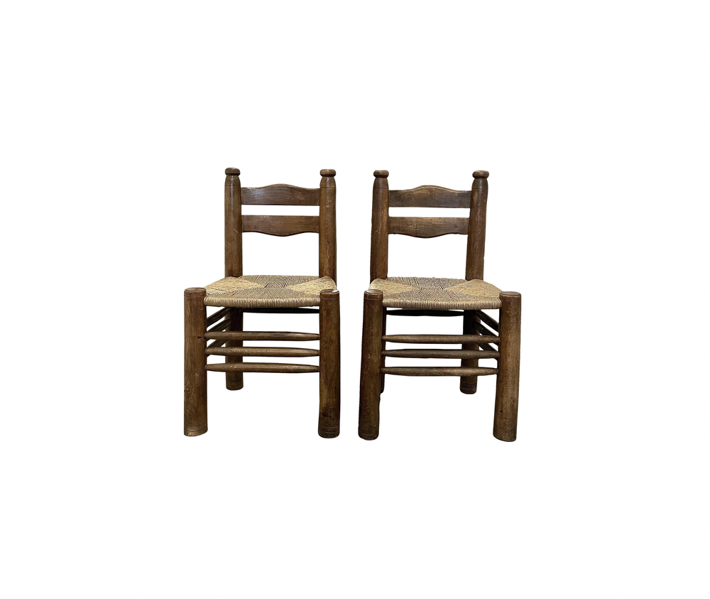 Mid-Century Brutalist Chairs by Charles Dudouyt