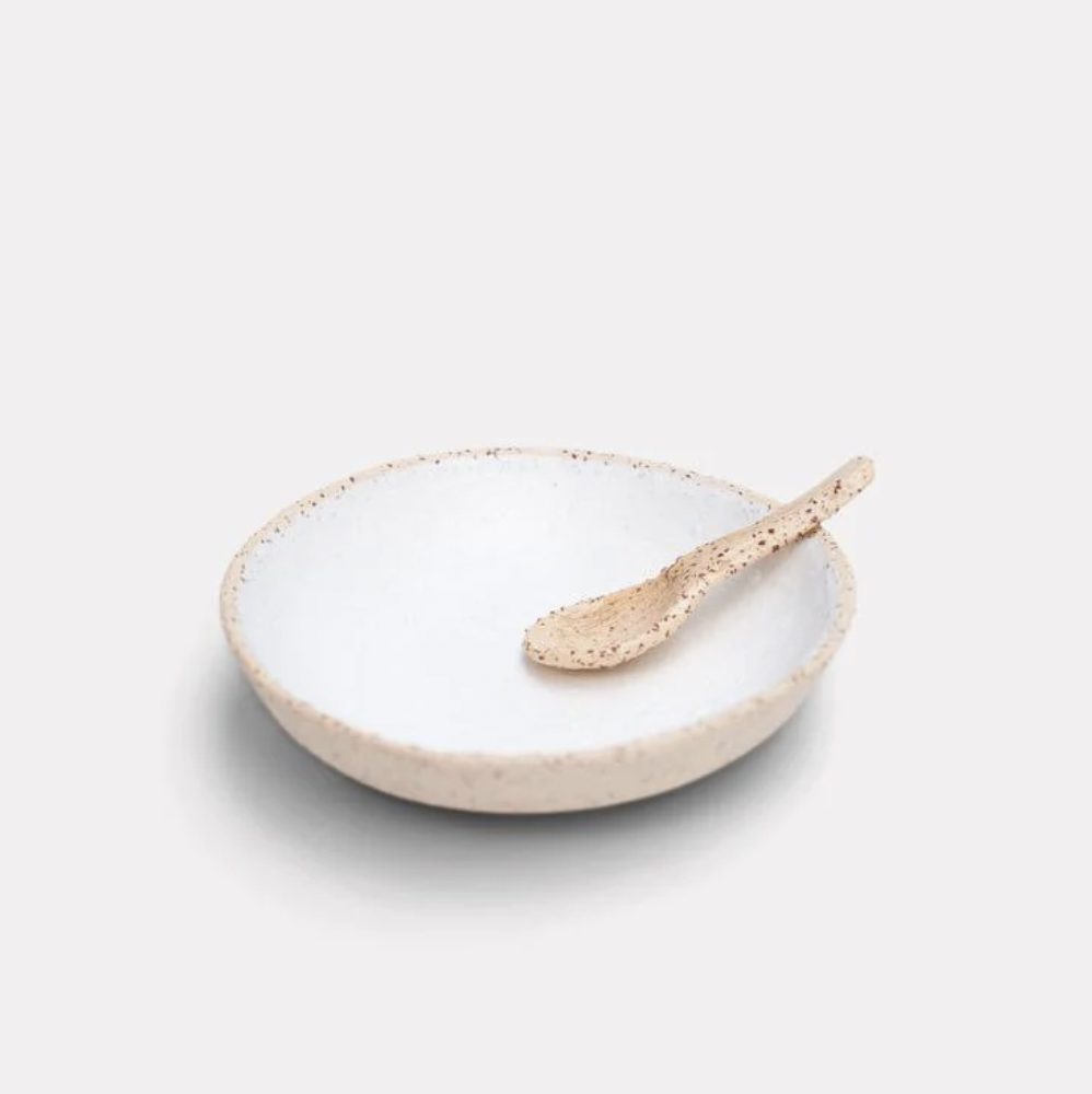 Ceramic Masking Bowl and Spoon