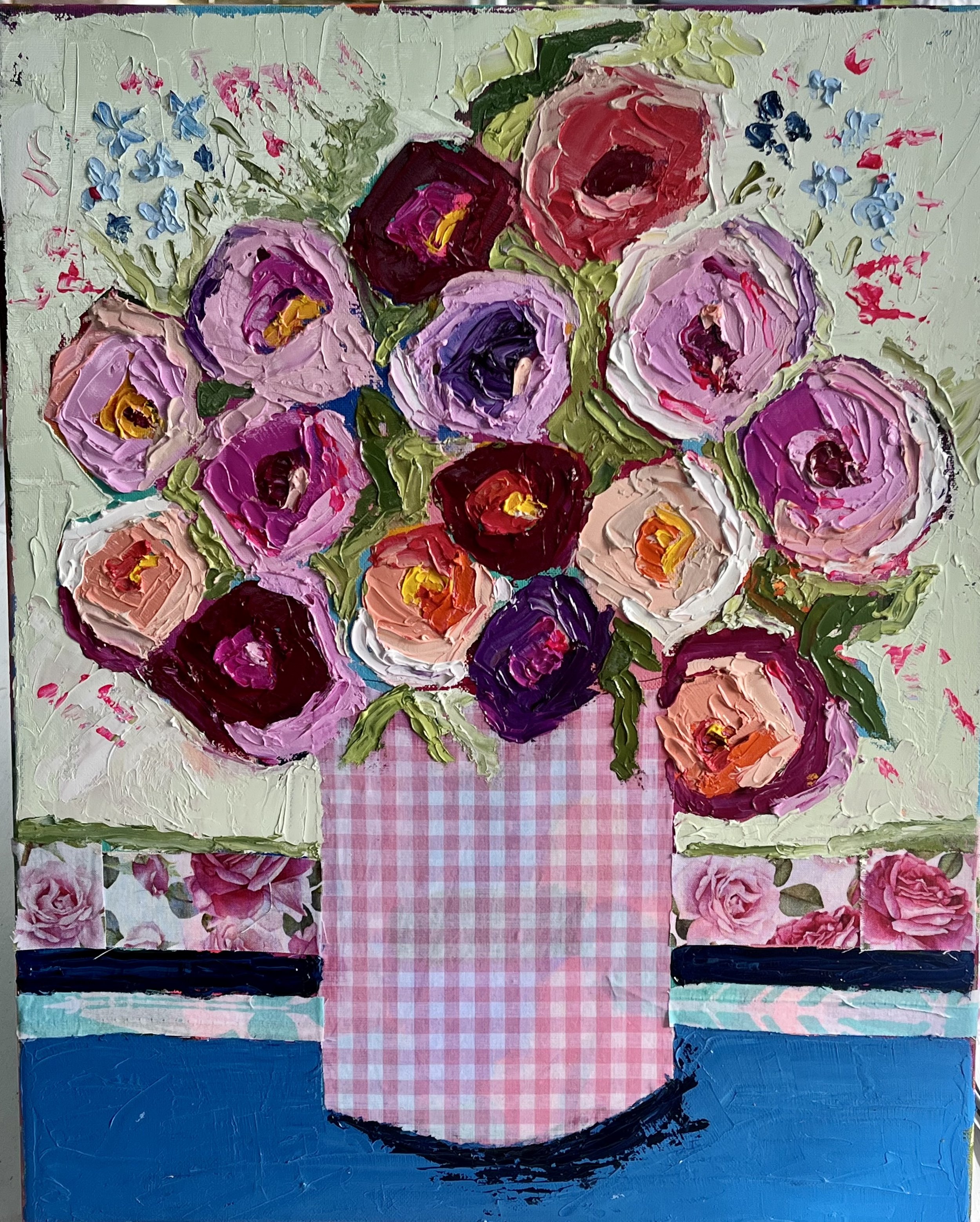 Sweet Little Sixteen - Mixed Media on canvas. 505cm x 400 cm x 4 cm. Ready to hang.  AUS120.00
