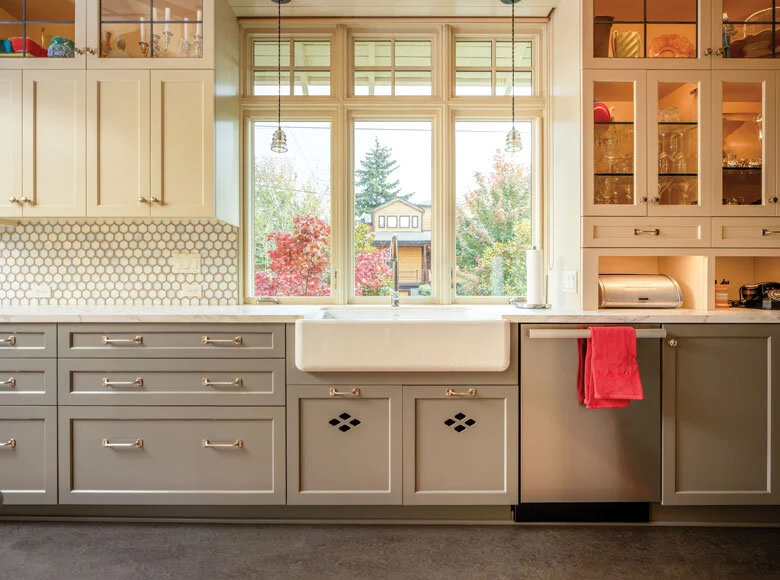 Image Credit: Alex CrookOld to New | Old cabinetry was from two different eras, so new ones were essential.